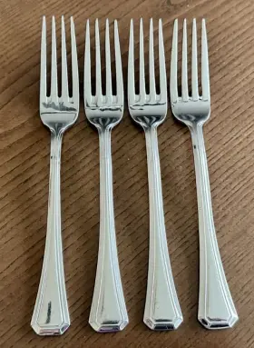 S511 Bon Chef 4 Prism Dinner Fork Stainless Steel Flatware Silverware