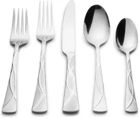 71385 Boston Warehouse Kitchinox Flatware Service For 4 / 20 Piece Set Willow Sand