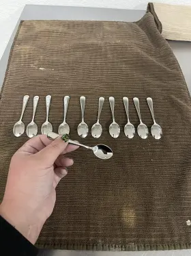 Branded 445004985930 12 Piece Demitasse Espresso Spoons 4 Inches Stainless Steel Mini Coffee Set