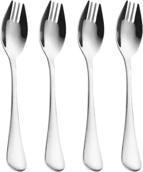 Aug-04 Branded Metal Spork Reusable Sporks 4-pack Food-grade Stainless Steel 7.28 Inche