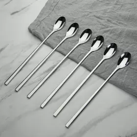 Synchkg089144 Branded Long Handle Spoon Coffee Stirrers 9-inch Ice Tea Premium 18/10 Stainle #2