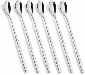 Synchkg089144 Branded Long Handle Spoon Coffee Stirrers 9-inch Ice Tea Premium 18/10 Stainle