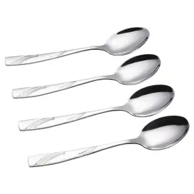 Cream-27h-69 Bringer Dessert Spoons Set Of 12 Stainless Steel 6.6-inch