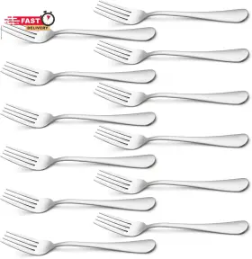 Briout 445008278212 Silverware Dinner Fork 8 Inches Forks Set Of 12 Premium Food Grade Stai