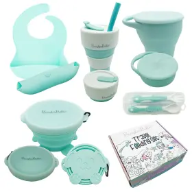 Brushinbella 731722676180 Baby Feeding Set - Collapsible Supplies For Travel Food Grade Silic