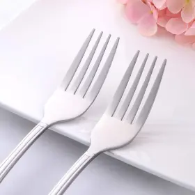 Buy&use 061806783774 Dinner Fork Stainless Steel Shell Pattern Table 7.8 Inch Commercial Qual #2