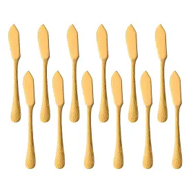 Buy&use 291877980929 Butter Knives Stainless Steel Cheese Spreaders 5.3-inch Gold Set 12 Pcs Hamm