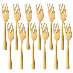 Buy&use 355156955302 6.2inch Salad Forks Dessert 12pcs Stainless Steel Cutlery Set