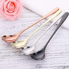 Buyer Star 985782883221 Ice Tea Spoon 8-inch Cream Stainless Steel Cocktail Stirring Spoo #2