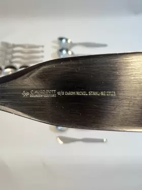 2723 C. Hugo Pott Vintage Rare Solingen Germany Spoons Forks Knives Serving Mcm #2