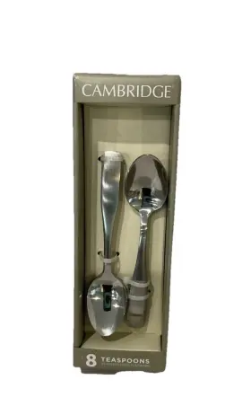 263n7cam38 Cambridge Madison Satin Set Of 8 Teaspoons Stainless Steel Flatware