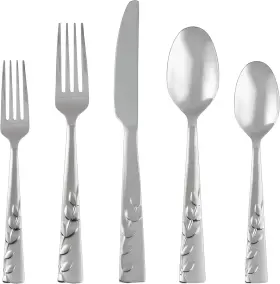 268320h9bh12r Cambridge Silversmiths Blossom Sand Piece Flatware Silverware Brushed Finish