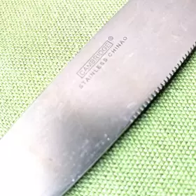 329571 Cambridge Stainless 4 Dinner Knives Hailey Pattern Satin Indented Handle 9 Inch #3