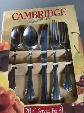 Cambridge 719978305207 Silversmiths Marlene 20 Piece Flatware Set Service For 4 Stainless Vtg #2