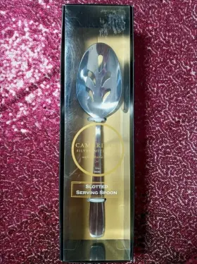 Cambridge 719978823282 Slotted Stainless Steel Serving Spoon