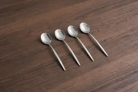 Cambridge 719978850301 Silversmiths Gaze Mirror Demi Spoon Set Of 4 #2