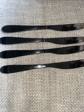 Cambridge 719978975073 20 Pc Service For 4 Stainless Steel Flatware Set Black Satin Bb With Tray #2