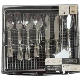 Cambridge 719978997808 Emily Stainless Steel Flatware Set Service For 8 53 Pieces Caddy New