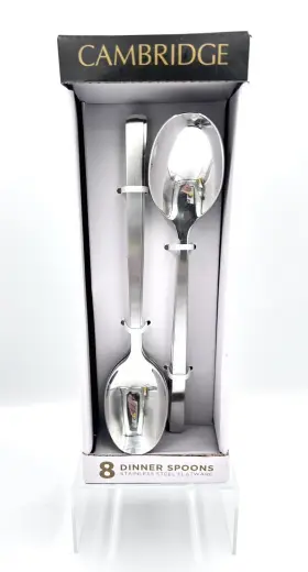 Cambridge 810133071897 Beacon Stainless-satin Handles - Set Of 8 Dinner Spoons New In Box