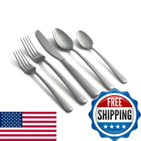 Cambridge B0gksrmqwx Silverware Set Chrysanne Mirror 20-piece Service For 4 18/0 Stainless