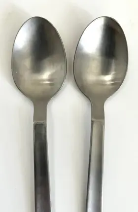 Cbs104 Cambridge Lot Of Two - 6-5/8 Inch Teaspoons Stainless China Satin Finish #2