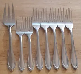 Cbs15 Cambridge Pattern Stainless Steel Glossy Flatware Forks By Silver China