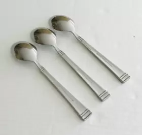 Cbs174 Cambridge Stainless China 3 Teaspoons Horizontal Bands Glossy #3