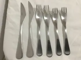 Cbs208 Cambridge 6 Stainless Flatware 2 Knives Dinner Forks Salad