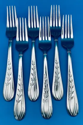 Cbs99 Cambridge 17 Pcs Leaves Plant Stainless Flatware Silverware Hard To Find #3