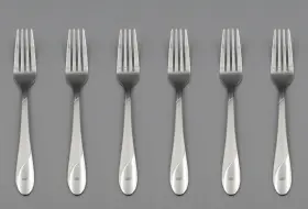 F1x6 Cambridge Cbssws/f1x6 Stainless Flatware Swirl Sand Dinner Forks - Set Of Six New