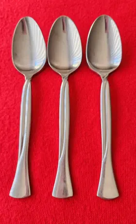 Cbs17 Cambridge Silver 6 Stainless Twist Handle Glossy Silverware Flatware Spoons #2