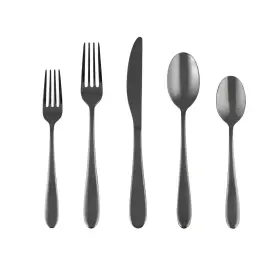 504020p625 Cambridge Silversmiths Byram Black Mirror 20-piece Flatware Set Service For 4