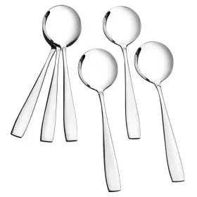 Cand 722892235819 12 Pieces Stainless Steel Round Spoons Bouillon Soup Spoon 7.2-inch