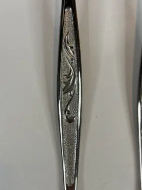 Cas1 Carlton Stainless 4 Pieces Flatware Japan 3 Oval Soup Sppons 1 Teaspoon Scrolls #2