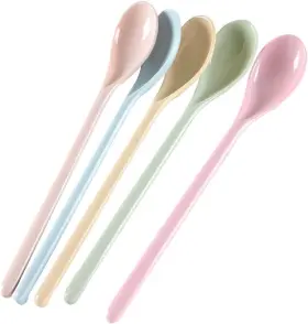 Dy0787x Cchude 5 Pcs Long Handle Melamine Colorful Coffee And Cocktail Stirring Multicolour