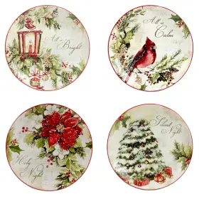 Certified International 730384439591 Silent Night 9 Inch Salad/dessert Plates Medium Multico