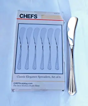 29458 Chefs Classic Elegance Spreaders #29458 Silver Stainless Steel Set Of 6