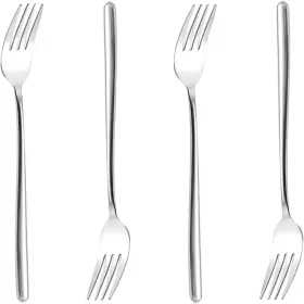Chenshuo 313109648630 Long Handle Dinner Forks Stainless Steel Round Korean H