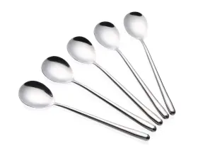 Chenshuo 713893025066 Stainless Steel Soup Spoons Long Handled Silver Pack Of 5