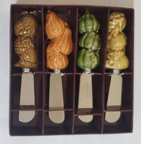 Chris Madden 869459010601 Set Of 4 Harvest Theme Dip Spreaders By Jc Penney Home