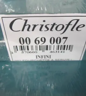 0069007 Christofle New Infini Silver Plated Serving Fork #0069007 Brand Nib French F/sh