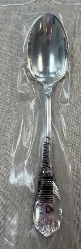B00038022 Christofle France Silverplate Marly Standard Table Spoon 8 1/8 Inch L New