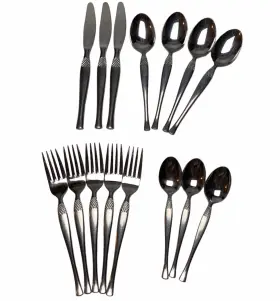 Cif5 Ci Stainless Steel Flatware Japn Pineapple Mixed Lot 15 Vintage #3