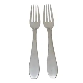 Coh5 Cohr Dinner Forks Set Of 2 Stainless Denmark Satin Silverware Flatware #2