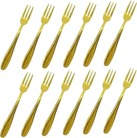 Comicfs 313097083031 12-piece Appetizer Small Forks 5.2 Inches Dessert Stainless Stee