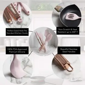 Cook With Color 192598024695 Silicone Cooking Utensils Kitchen Utensil Set Easy To Clean S #3