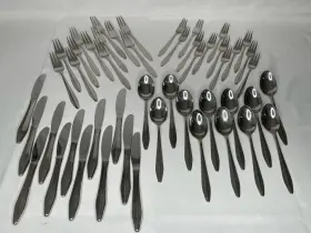 Cgs3 Coreling Norway Stainless Flatware Inka Norstaal Lot Of 49 Pieces Total