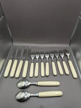 664112 Corning/regent Sheffield Coordinate Flatware 14 Piece Blue Lily #2