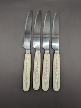 664112 Corning/regent Sheffield Coordinate Flatware 14 Piece Blue Lily #3