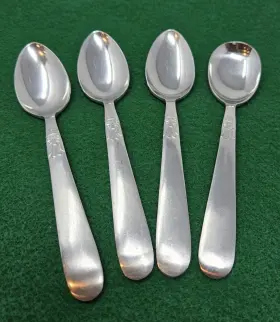 Csm60 Cosmos Spoons 3 Teaspoon And 1 Round Fan/crown On Base Stainless Japan C